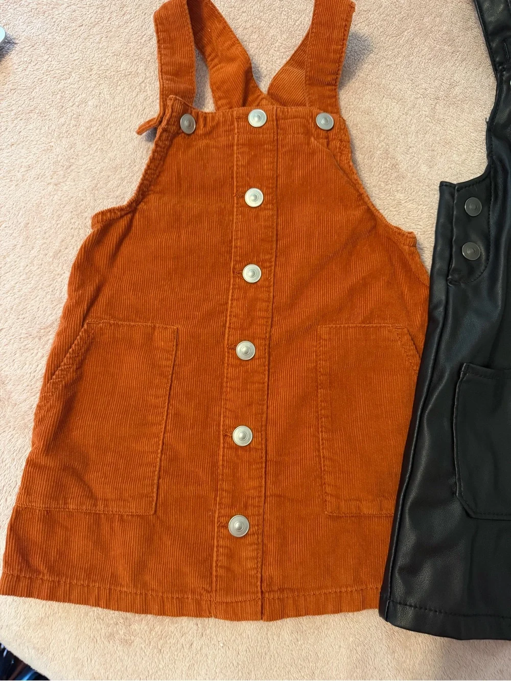 2T/4T Bundle Wonder Nation Corduroy & Faux Leather Overall Dresses